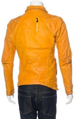 Boris Bidjan Saberi 2017 J2S Distressed Leather Jacket w/ Tags