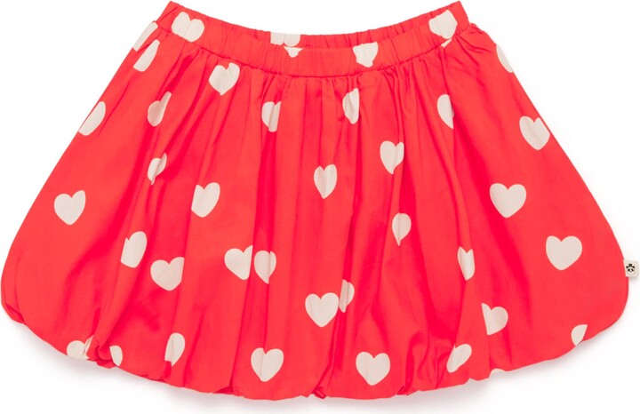 Mini Rodini Organic Cotton Hearts Balloon Skirt
