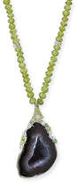 Thumbnail for your product : Rina Limor Fine Jewelry Druzy & Peridot Beaded Necklace with Diamonds