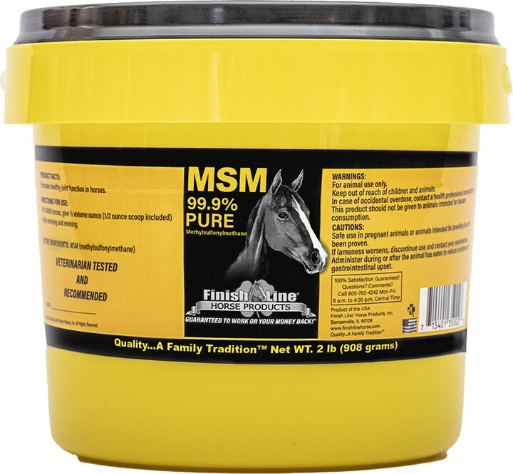 Finish Line MSM Joint Support Powder Horse Supplement, 2-lb tub