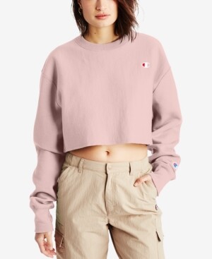 Champion crop sweatshirt womens Clearance