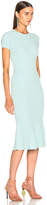 Thumbnail for your product : Brandon Maxwell Shortsleeve Knit Fit & Flare Dress in Aqua Blue | FWRD