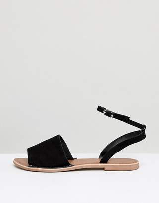 New Look Wide Strap Suede Flat Sandal