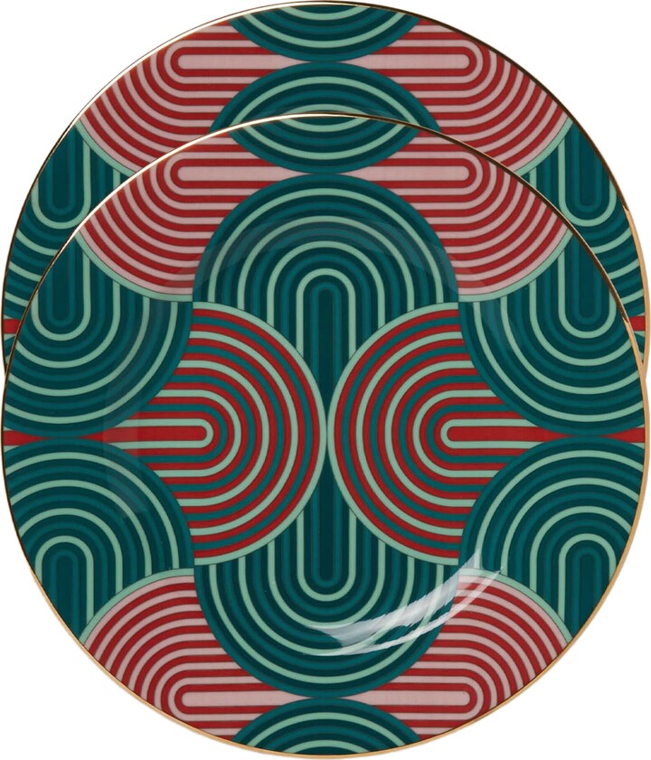 La DoubleJ Dinner Plates Set Of 2 Slinky Verde