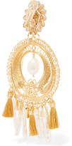 Thumbnail for your product : Mercedes Salazar Gold-plated Pearl Clip Earrings