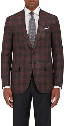Isaia Men's Sanita Plaid Wool-Silk Two-Button Sportcoat