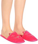 Thumbnail for your product : Charlotte Olympia House Cats satin slippers