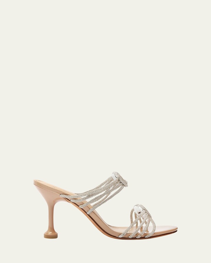 Alexandre Birman Vicky Crystal Knot Mule Sandals