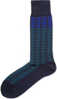 Thumbnail for your product : Paul Smith Houndstooth Cotton-Blend Socks