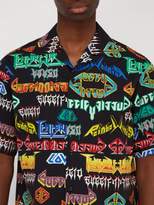 Thumbnail for your product : Gucci Metal-print Short-sleeved Cotton Shirt - Mens - Black Multi