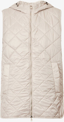 Weekend Max Mara Womens Sand Navile Quilted Shell Gilet