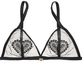 Thumbnail for your product : Mimi Holliday Appliquéd Tulle Soft-Cup Triangle Bra