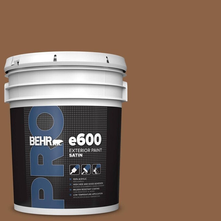BEHR PRO 5 gal. #S240-7 Leather Work Satin Exterior Paint
