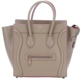 Thumbnail for your product : Celine beige calfskin mini 'Luggage' trapeze tote bag