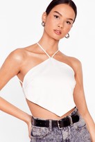 Thumbnail for your product : Nasty Gal Womens Tie It Our Way Halter Crop Top - White - 10