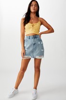 Thumbnail for your product : Supre Mavis Lace Up Rib Cami