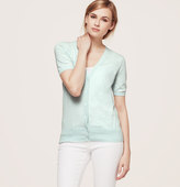 Thumbnail for your product : LOFT Petite Cotton Short Sleeve Cardigan