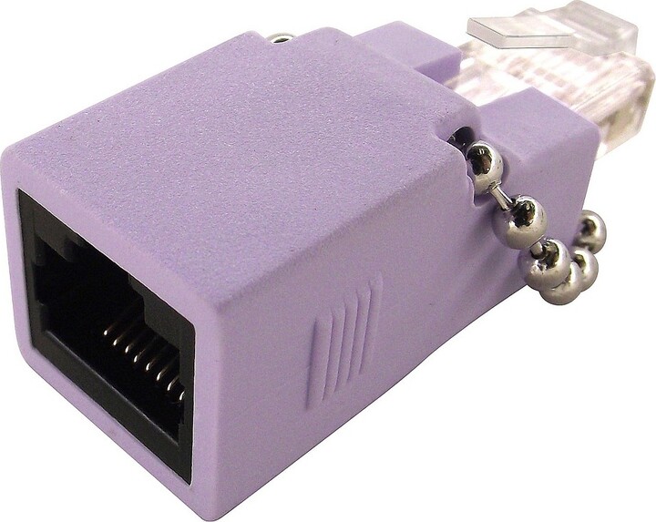 Shaxon Cat6 RJ48C to RJ45 T1/E1 Gigabit Crossover Adapter Light Purple ...