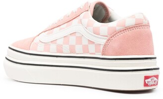 Vans Pink Checkerboard Signature Chunky Trainers