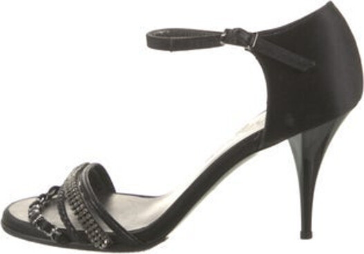 chanel black strap sandals