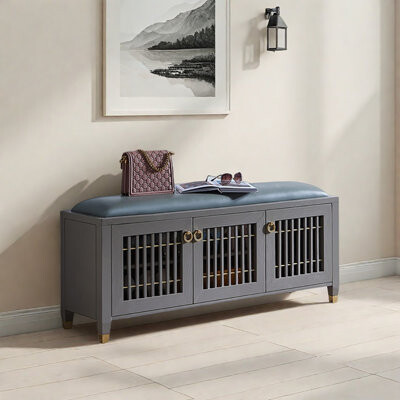 interanest 39.4in Shoe Changing Stool Shoe Storage Stool