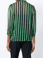 Thumbnail for your product : MSGM striped pussy bow blouse
