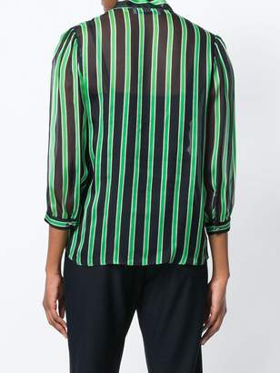 MSGM striped pussy bow blouse