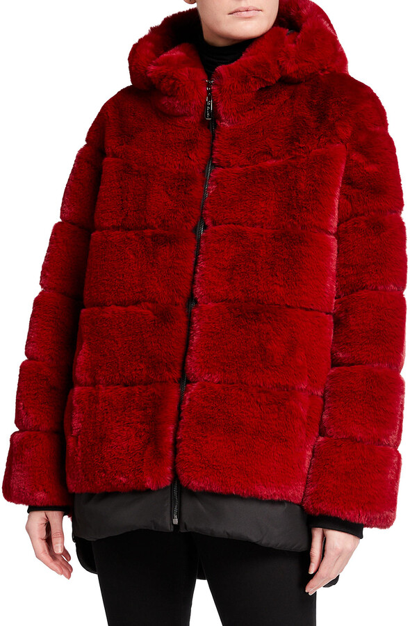 Red Coat Fur Hood | ShopStyle