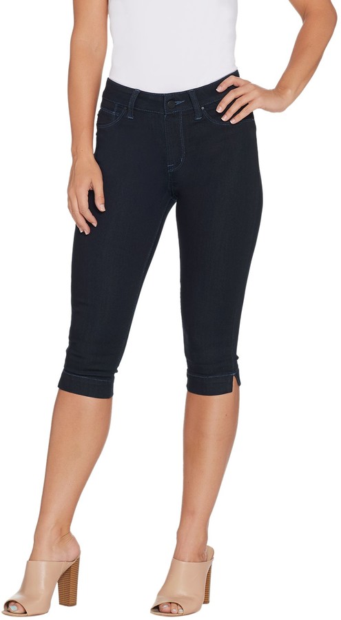 womens denim pedal pushers