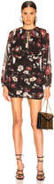 Thumbnail for your product : Nicholas Floral Cascade Ruched Dress in Black | FWRD