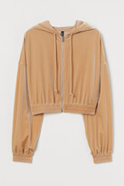 Thumbnail for your product : H&M Cropped zip-through hoodie
