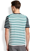 Thumbnail for your product : Michael Kors Mixed-Stripe Linen & Cotton Tee