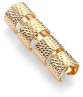 Thumbnail for your product : Maison Margiela Knuckle Duster Textured Four-Band Ring Set