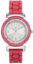 Thumbnail for your product : Love Label Ladies Pink and Silver Silicon Strap Sports Watch