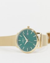 Thumbnail for your product : Limit mesh watch in gold with green dial