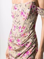 Thumbnail for your product : Giuseppe di Morabito Floral-Print Gathered Mini Dress