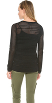 Thumbnail for your product : Vince Engineered Mesh Insert Sweater