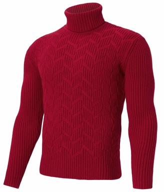red turtleneck for men
