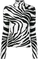 Thumbnail for your product : Just Cavalli zebra roll neck jumper