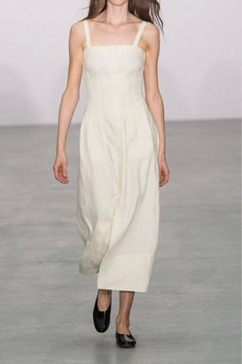 CASASOLA Linen-blend Midi Dress
