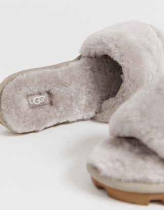 UGG Cozette slide slippers in oyster - ShopStyle