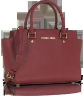 Thumbnail for your product : Michael Kors Selma Medium Mulberry Saffiano Leather Top-Zip Satchel Bag