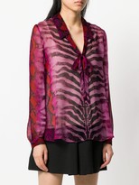 Thumbnail for your product : Just Cavalli Animal-Print Sheer Blouse