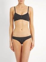 Thumbnail for your product : Lisa Marie Fernandez Genevieve Polka-dot Bonded Bikini - Black