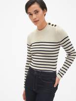 Thumbnail for your product : Gap Stripe Button-Shoulder Pullover Sweater