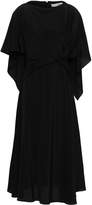 Thumbnail for your product : Chalayan Cape-effect Draped Silk Crepe De Chine Midi Dress