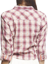 Thumbnail for your product : Wet Seal Plaid Front Tie Shirt