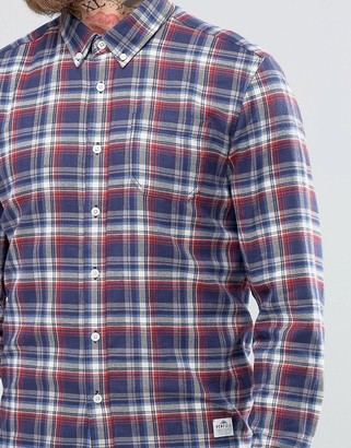 Penfield Redwater Check Button Shirt In Regular Fit Brushed Cotton