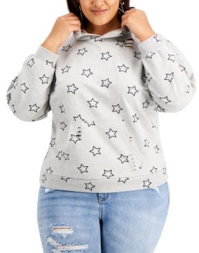 plus size distressed sweatshirt