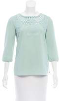Thumbnail for your product : Maison Scotch Embroidered Three-Quarter Sleeve Blouse